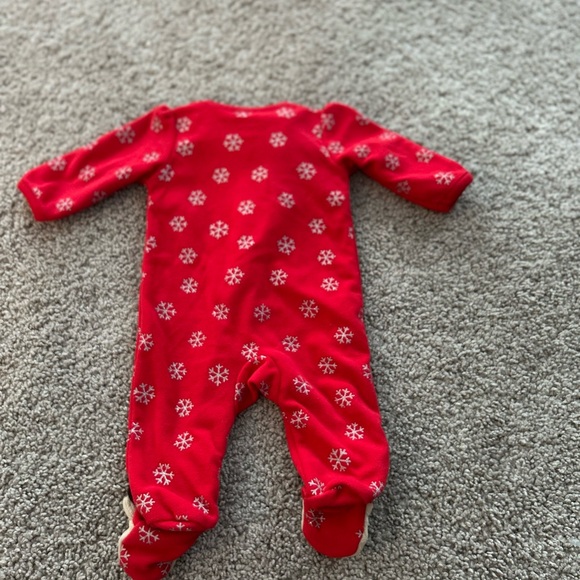 Carters Child of Mind Newborn Christmas Holiday One Piece Zip Up PJ’s NWOT - Picture 7 of 7